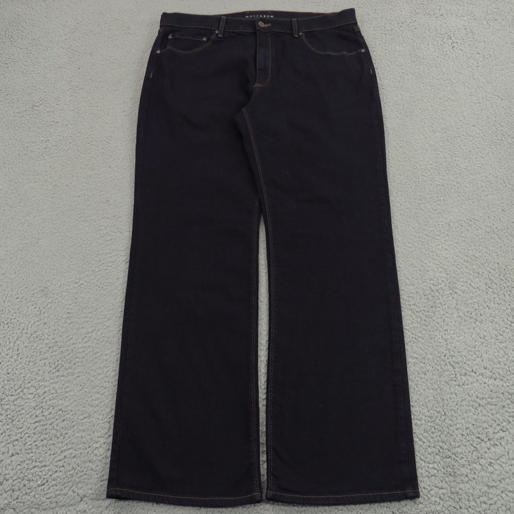 Mott & Bow Jeans Mens 40x32 Straight Dark Indigo Blue Stretch Denim 5 Pocket
